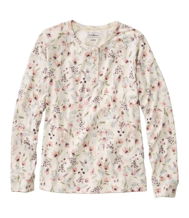 Women''s Restorative Sleepwear, Long-Sleeve Henley Print - Image 6