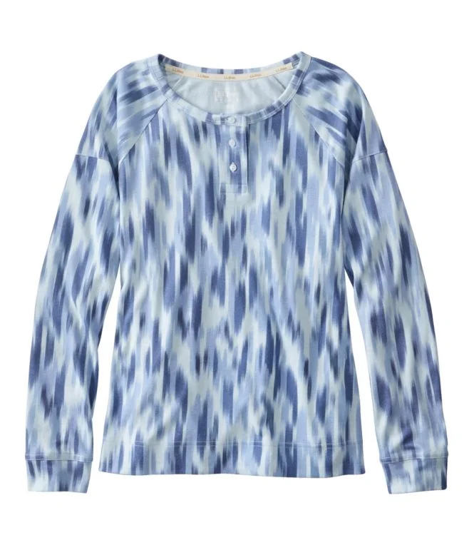 Women''s Restorative Sleepwear, Long-Sleeve Henley Print - Image 9