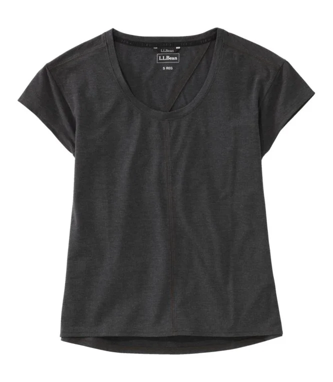 Women''s Ribbed Performance Tee, Short-Sleeve