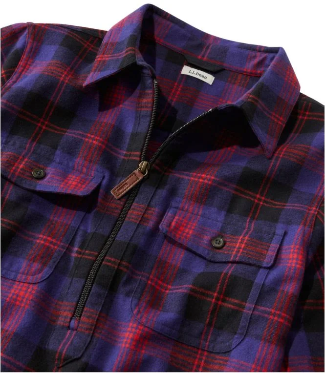 Women''s Scotch Plaid Flannel Shirt, Quarter-Zip - Image 5