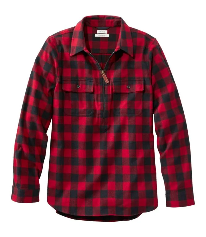 Women''s Scotch Plaid Flannel Shirt, Quarter-Zip - Image 10