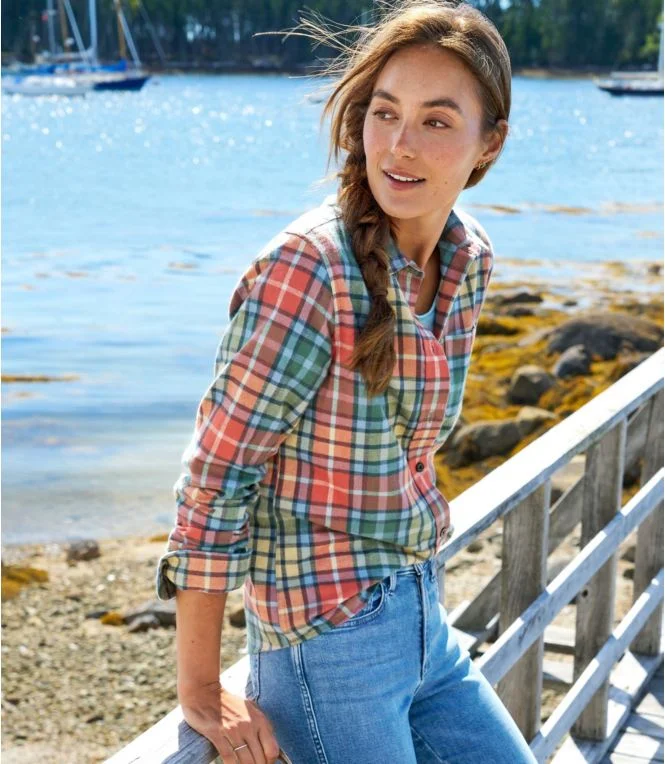 Women''s Scotch Plaid Flannel Shirt, Relaxed