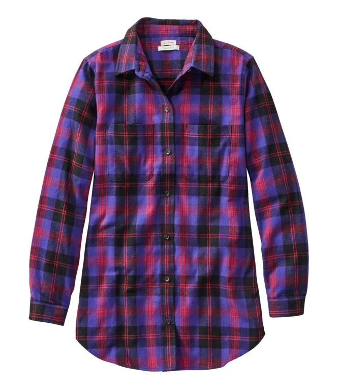 Women''s Scotch Plaid Flannel Shirt, Tunic