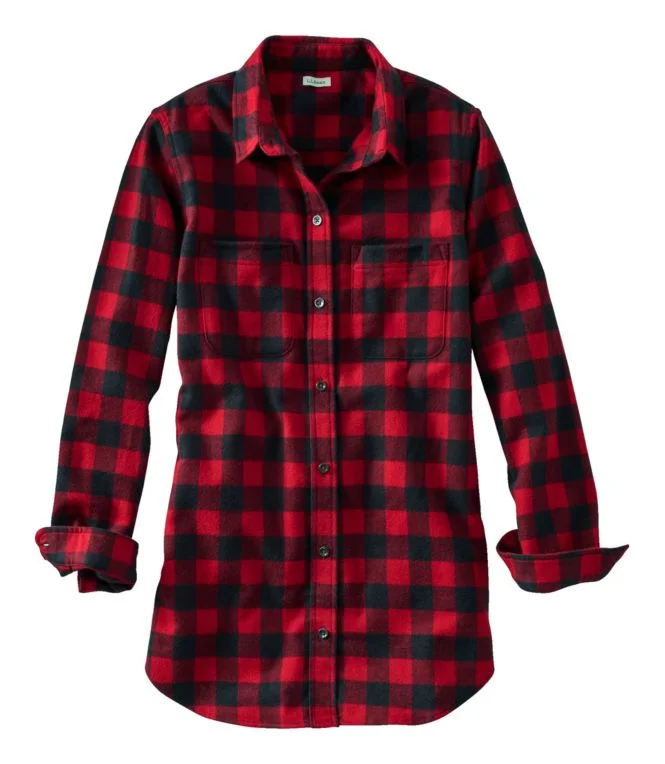 Women''s Scotch Plaid Flannel Shirt, Tunic - Image 10