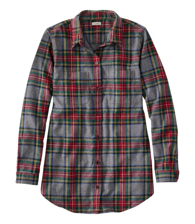 Women''s Scotch Plaid Flannel Shirt, Tunic - Image 12