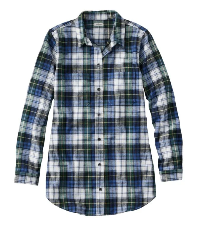 Women''s Scotch Plaid Flannel Shirt, Tunic - Image 13