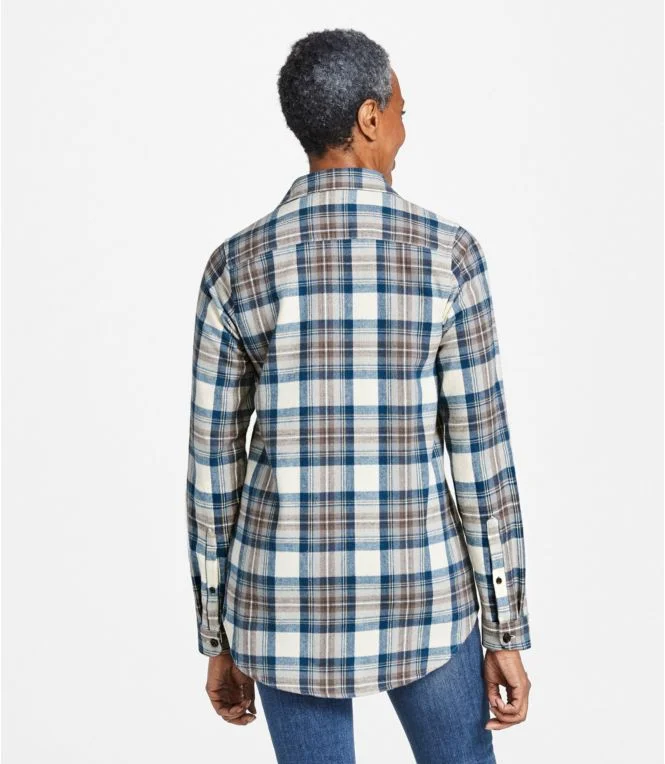 Women''s Scotch Plaid Flannel Shirt, Tunic - Image 4