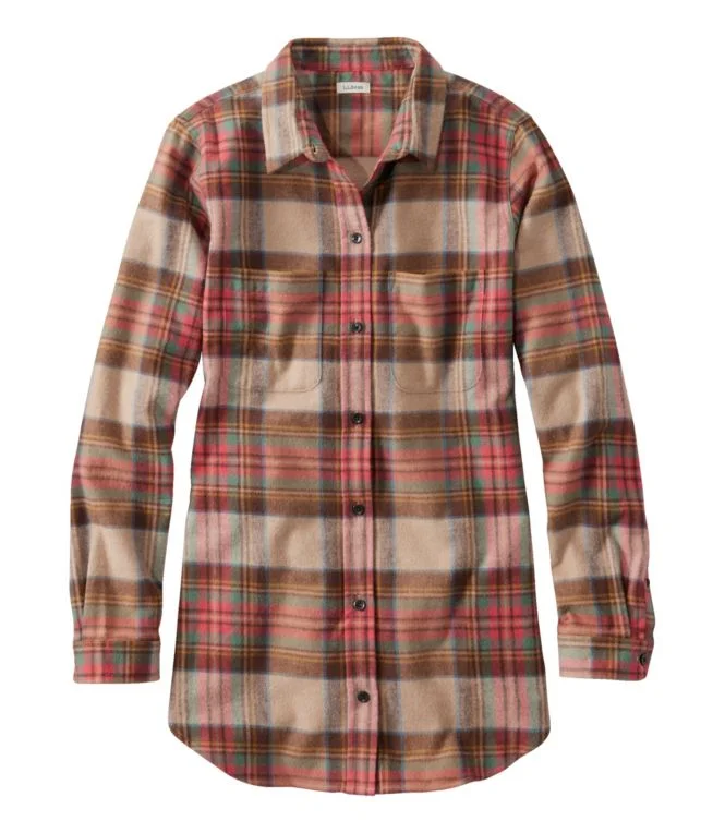 Women''s Scotch Plaid Flannel Shirt, Tunic - Image 6