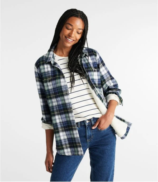 Women''s Scotch Plaid Shirt, Sherpa-Lined - Image 3