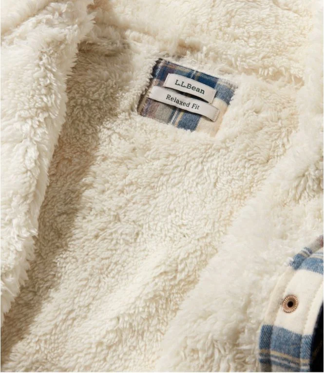 Women''s Scotch Plaid Shirt, Sherpa-Lined Mockneck Jacket - Image 5