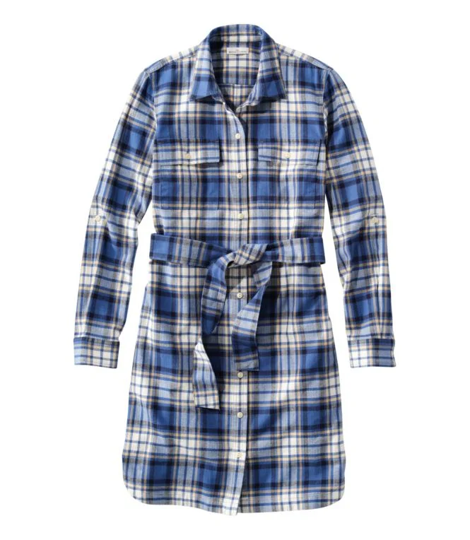 Women''s Signature Camp Flannel Shirt Dress, Button-Front