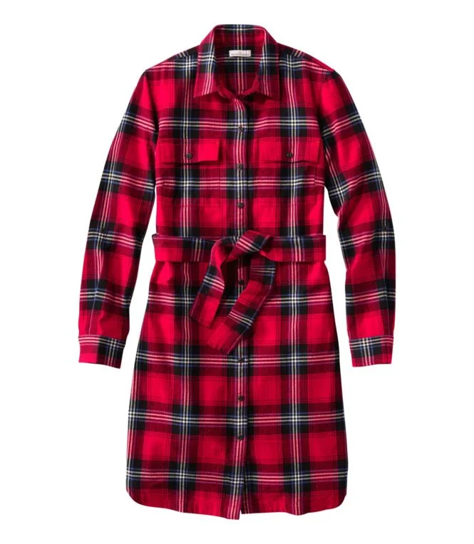 Women''s Signature Camp Flannel Shirt Dress, Button-Front - Image 10