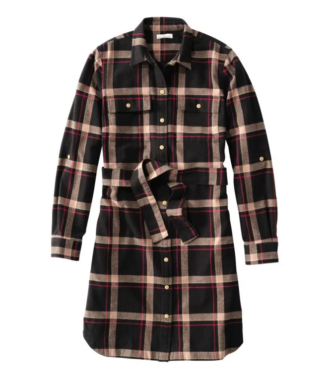 Women''s Signature Camp Flannel Shirt Dress, Button-Front - Image 9