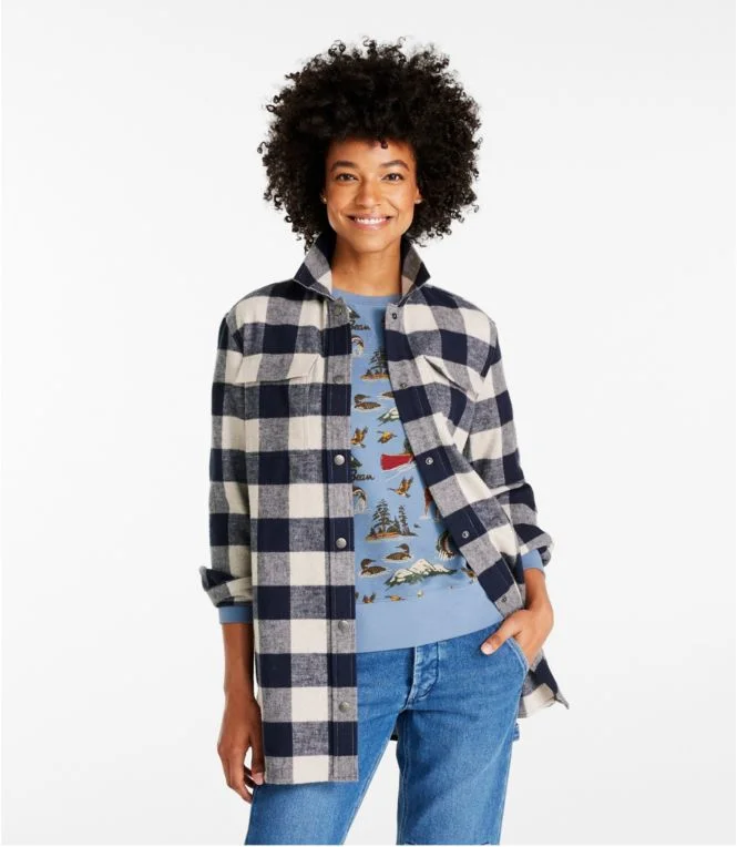 Women''s Signature Chamois Shirt, Snap-Front Plaid - Image 3