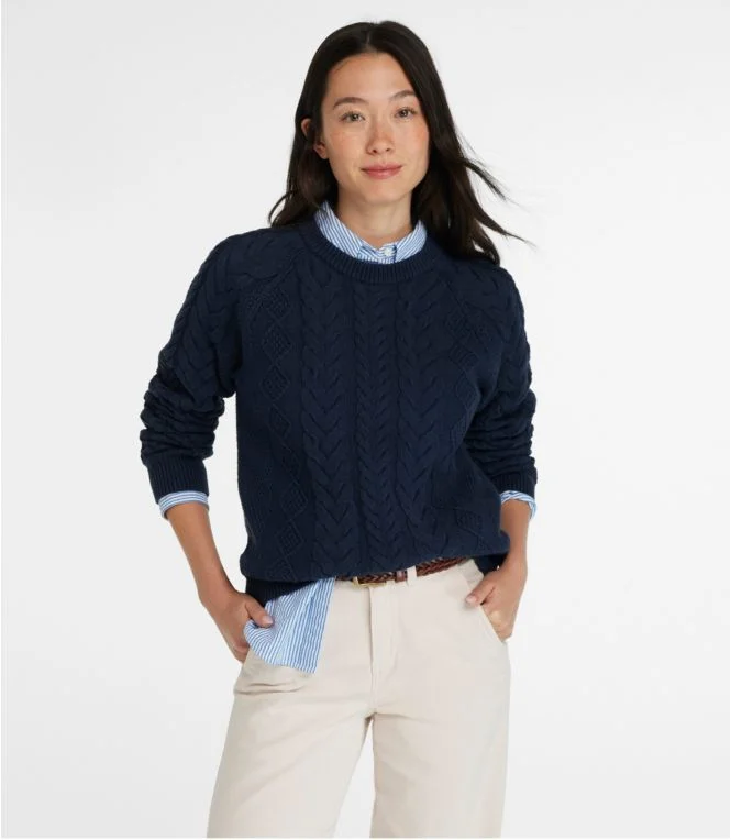 Women''s Signature Classic Fisherman Sweater, Crewneck - Image 3