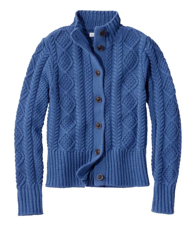 Women''s Signature Cotton Fisherman Sweater, Short Cardigan - Image 7