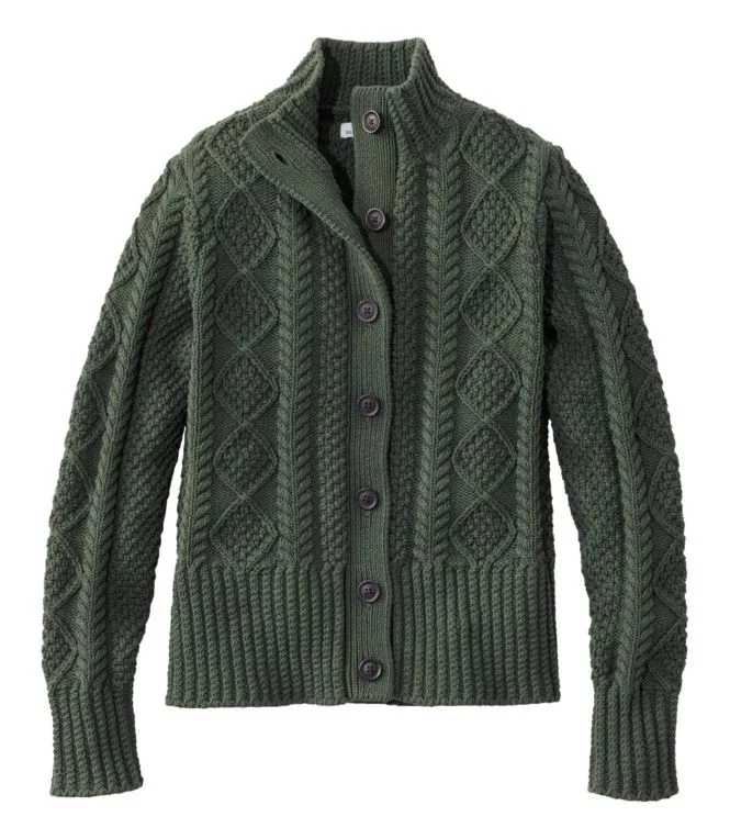 Women''s Signature Cotton Fisherman Sweater, Short Cardigan - Image 8