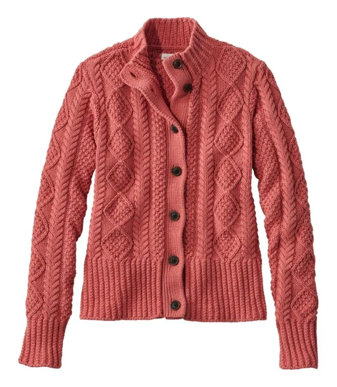Women''s Signature Cotton Fisherman Sweater, Short Cardigan - Image 9