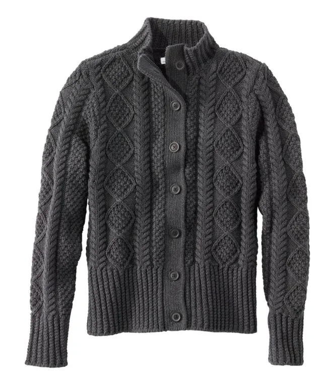 Women''s Signature Cotton Fisherman Sweater, Short Cardigan - Image 5