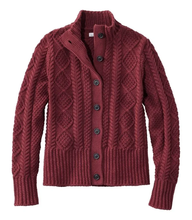 Women''s Signature Cotton Fisherman Sweater, Short Cardigan - Image 8