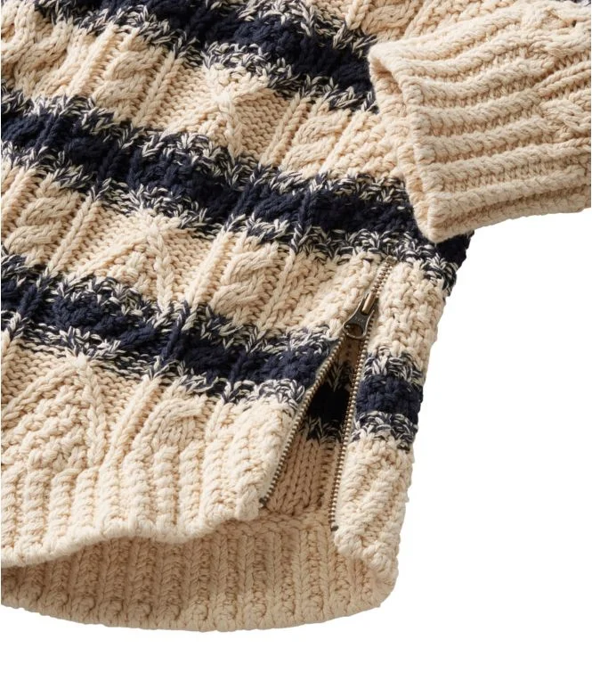 Women''s Signature Cotton Fisherman Tunic Sweater, Stripe - Image 5