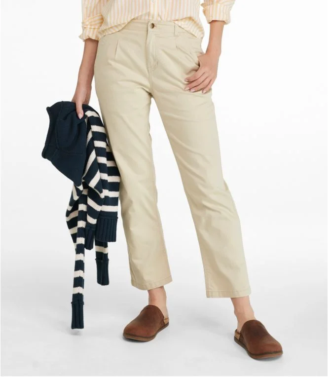 Women''s Signature Easy-Cotton Pleated Chinos, Ankle - Image 3