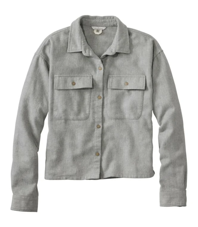 Women''s Signature Heritage Textured Flannel Shirt, Cropped