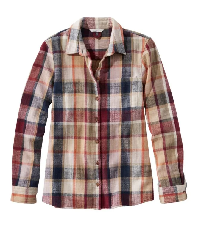 Women''s Signature Heritage Textured Flannel Shirt, Plaid - Image 10