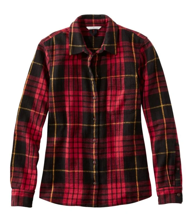 Women''s Signature Heritage Textured Flannel Shirt, Plaid - Image 11