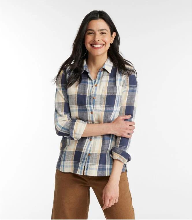 Women''s Signature Heritage Textured Flannel Shirt, Plaid - Image 3