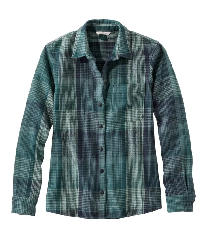Women''s Signature Heritage Textured Flannel Shirt, Plaid - Image 8