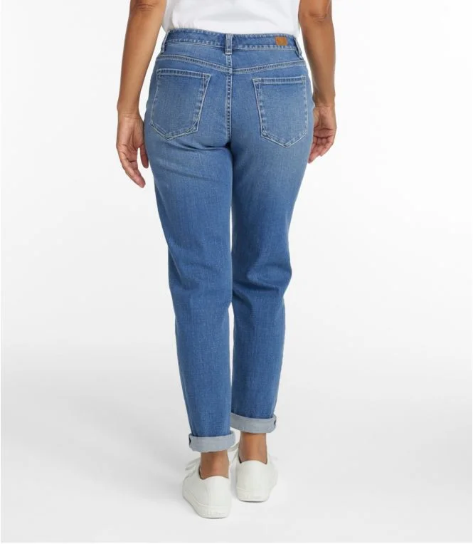 Women''s Signature Organic Denim Boyfriend Jeans, Low-Rise Straight-Leg - Image 3