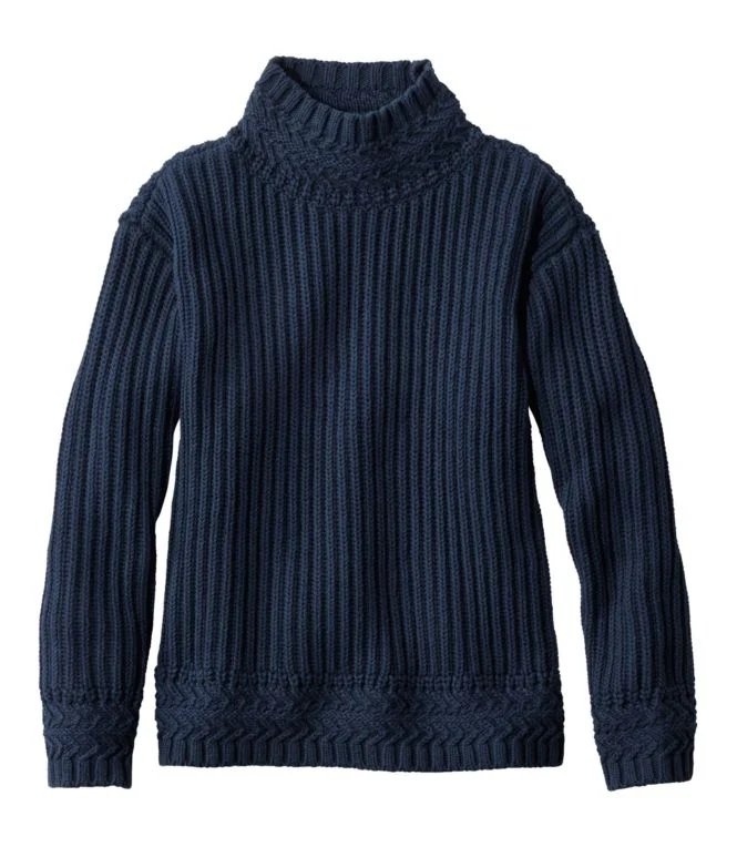 Women''s Signature Original Cotton Ribbed Sweater, Mockneck