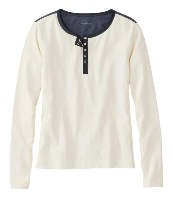 Women''s Signature Rangeley Cotton Tee, Henley - Image 8