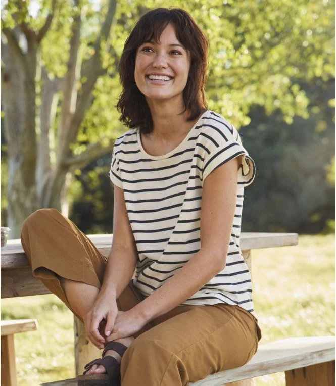 Alternative view of Women''s Signature Rangeley Cotton Tee, Scoopneck