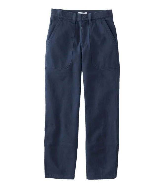 Women''s Signature Washed Cotton Barrel Pants, High-Rise Tapered Leg