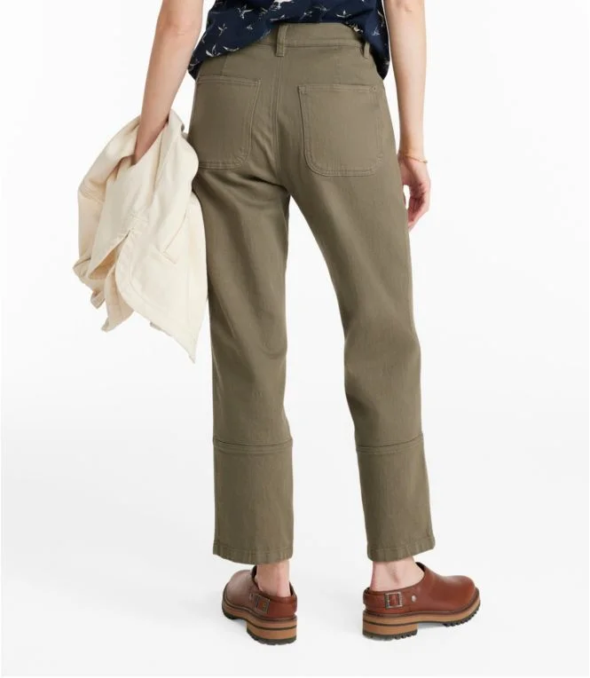 Women''s Signature Washed Cotton Barrel Pants, High-Rise Tapered Leg - Image 4