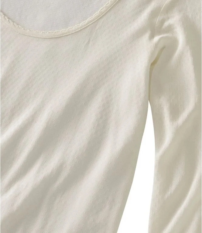 Women''s Silk Pointelle, Long-Sleeve Scoopneck - Image 4
