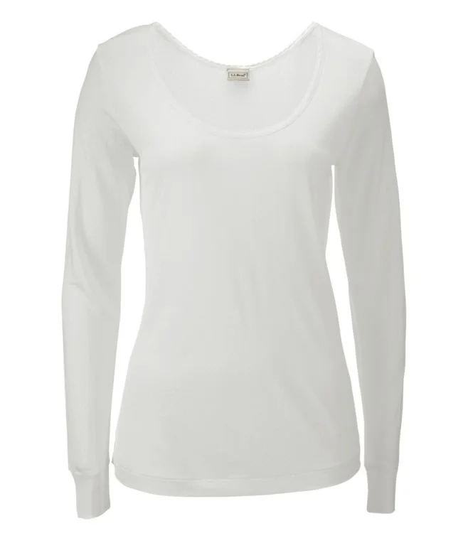 Women''s Silk Pointelle, Long-Sleeve Scoopneck - Image 5