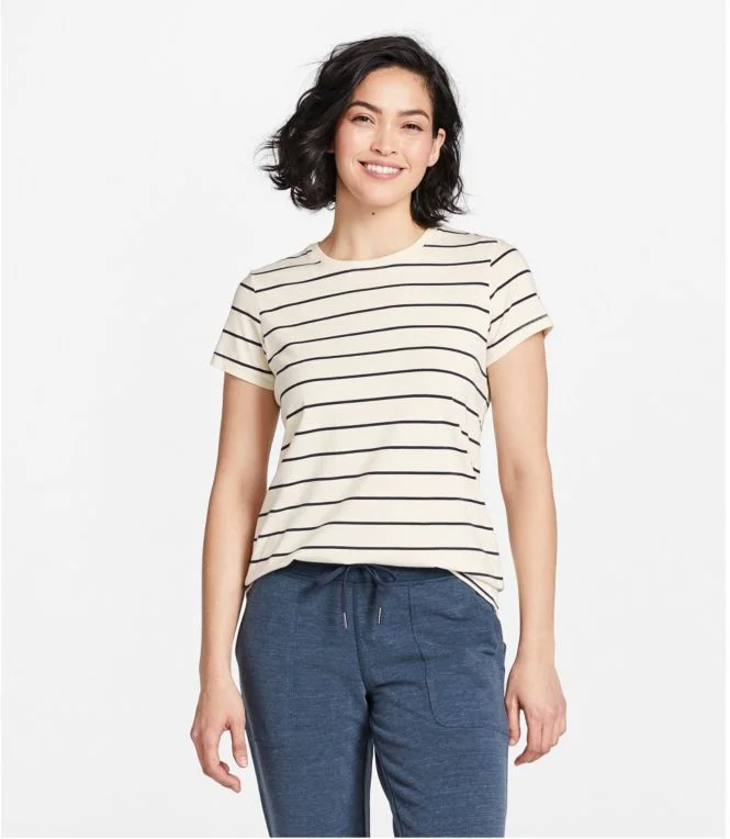 Women''s Soft Stretch Supima Tee, Crewneck Short-Sleeve Striped - Image 3