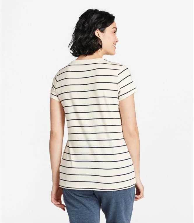 Women''s Soft Stretch Supima Tee, Crewneck Short-Sleeve Striped - Image 4