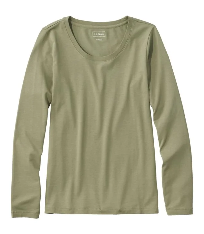 Women''s Soft Stretch Supima Tee, Scoopneck Long-Sleeve - Image 8
