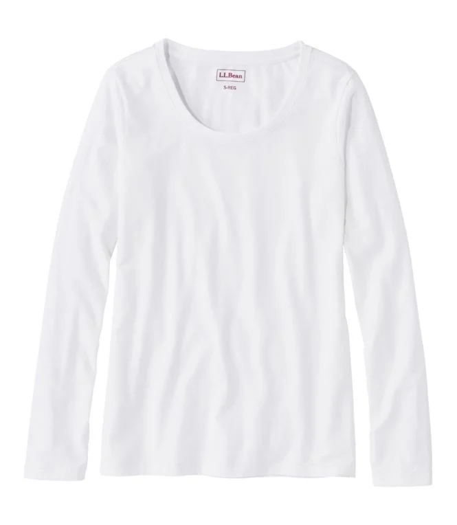 Women''s Soft Stretch Supima Tee, Scoopneck Long-Sleeve - Image 10
