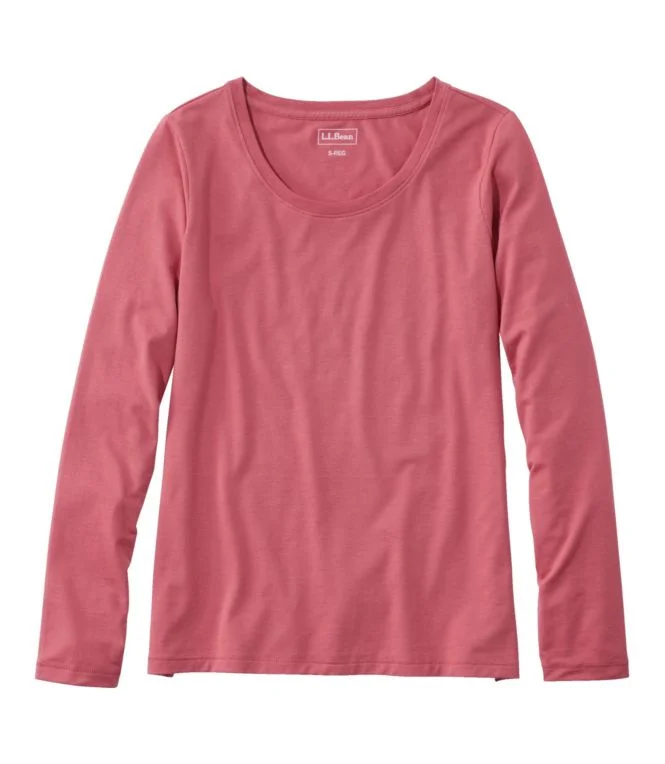 Women''s Soft Stretch Supima Tee, Scoopneck Long-Sleeve - Image 11