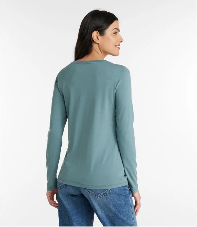 Women''s Soft Stretch Supima Tee, Scoopneck Long-Sleeve - Image 4