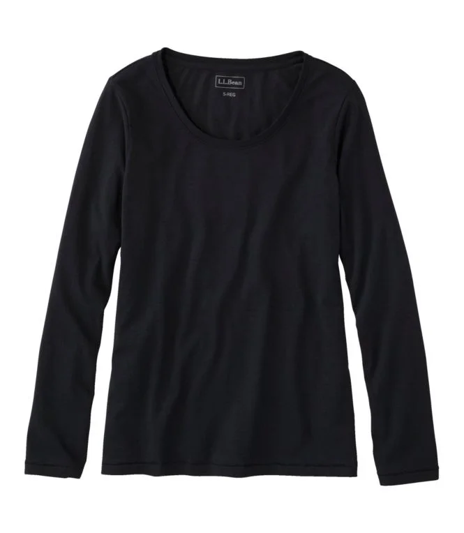 Women''s Soft Stretch Supima Tee, Scoopneck Long-Sleeve - Image 5