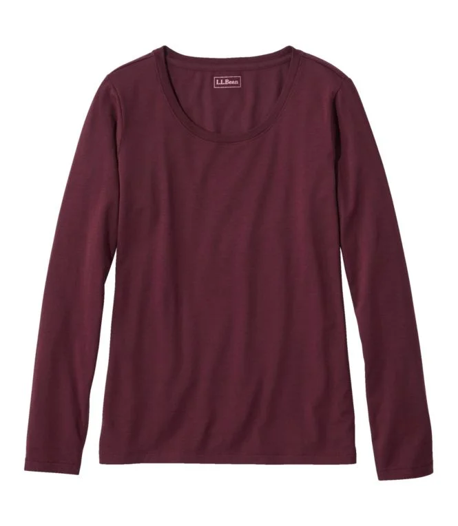 Women''s Soft Stretch Supima Tee, Scoopneck Long-Sleeve - Image 6