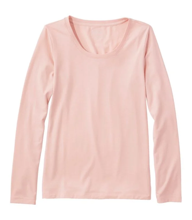 Women''s Soft Stretch Supima Tee, Scoopneck Long-Sleeve - Image 7
