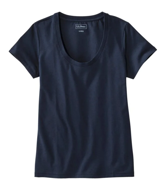 Alternative view of Women''s Soft Stretch Supima Tee, Scoopneck Short-Sleeve