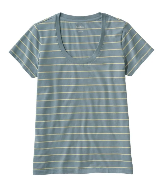 Alternative view of Women''s Soft Stretch Supima Tee, Scoopneck Short-Sleeve Stripe